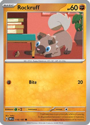 Rockruff (116/197) [Scarlet & Violet: Obsidian Flames]-1