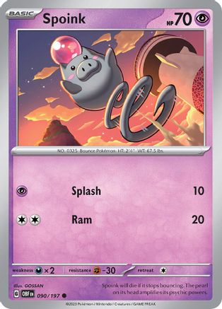 Spoink (090/197) [Scarlet & Violet: Obsidian Flames]-1