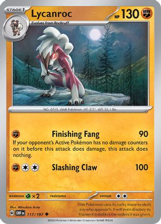 Lycanroc (117/197) [Scarlet & Violet: Obsidian Flames]-1