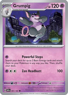 Grumpig (091/197) [Scarlet & Violet: Obsidian Flames]-1