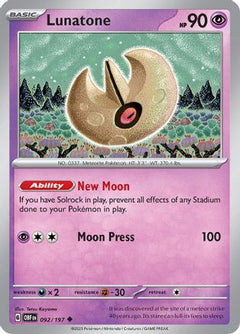 Lunatone (092/197) [Scarlet & Violet: Obsidian Flames]-1