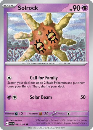 Solrock (093/197) [Scarlet & Violet: Obsidian Flames]-1