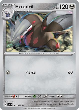 Excadrill (147/197) [Scarlet & Violet: Obsidian Flames]-1