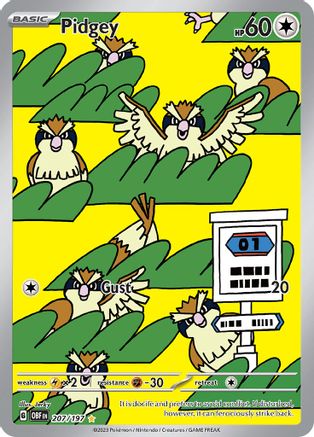 Pidgey (207/197) [Scarlet & Violet: Obsidian Flames]-1