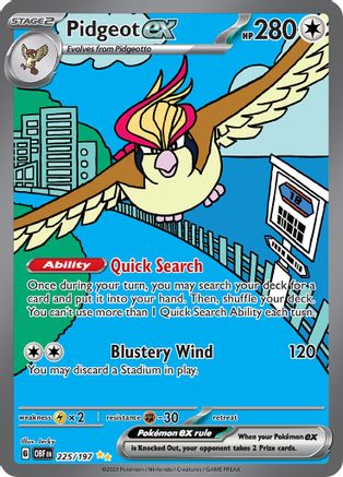 Pidgeot ex (225/197) [Scarlet & Violet: Obsidian Flames]-1
