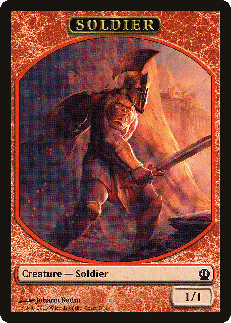 Soldier Token (7/11) [Theros Tokens]-1
