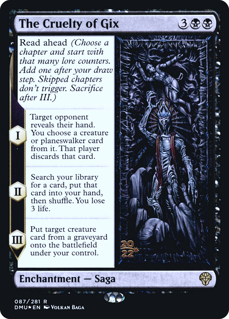 The Cruelty of Gix [Dominaria United Prerelease Promos]-1