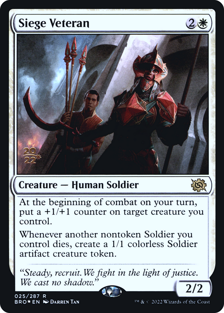Siege Veteran [The Brothers' War Prerelease Promos]-1