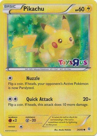 Pikachu (26/83) (Toys R Us Promo) [Miscellaneous Cards]-1