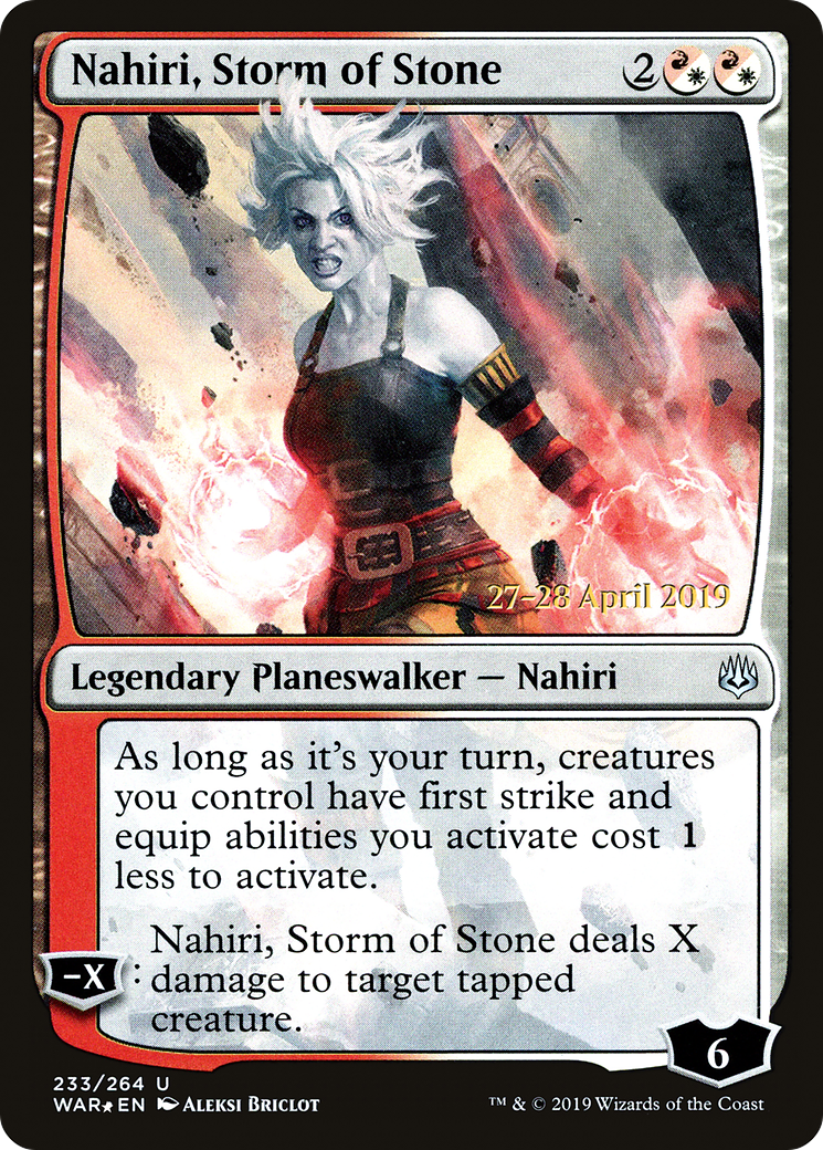 Nahiri, Storm of Stone [War of the Spark Prerelease Promos]-1