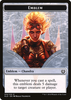Chandra, Torch of Defiance Emblem [Kaladesh Tokens]-1