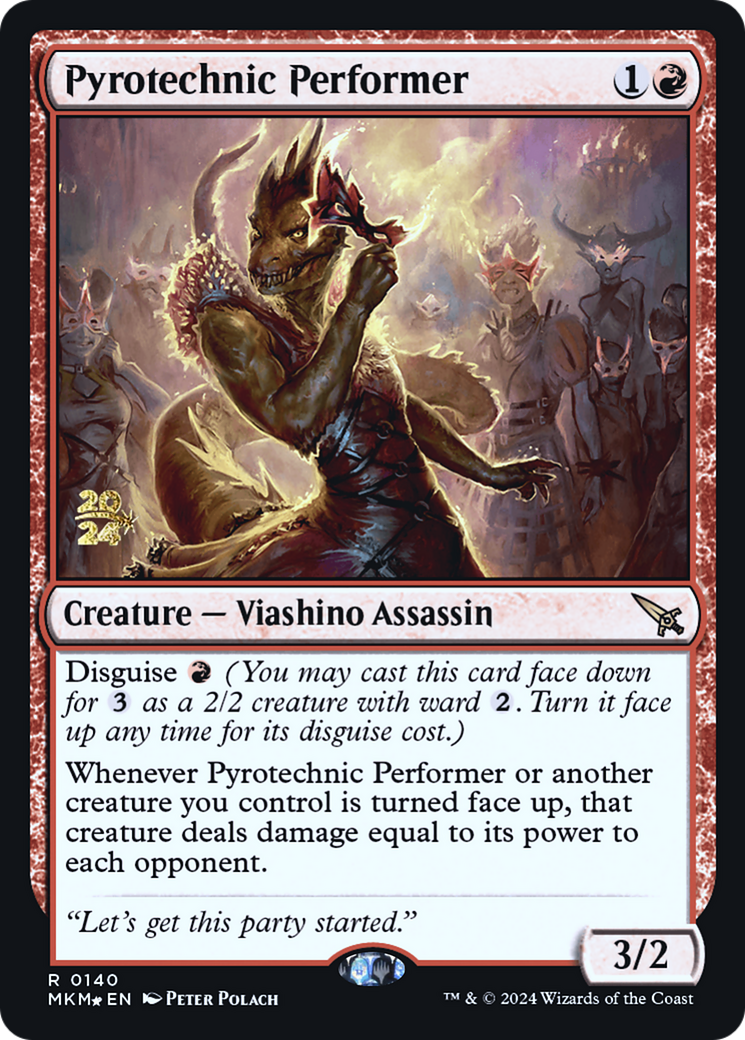 Pyrotechnic Performer [Murders at Karlov Manor Prerelease Promos]-1