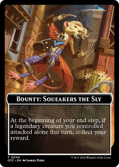 Bounty: Squeakers the Sly // Bounty Rules Double-Sided Token [Outlaws of Thunder Junction Commander Tokens]-1