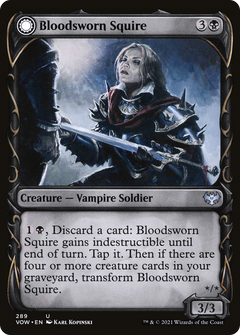 Bloodsworn Squire // Bloodsworn Knight (Showcase Fang Frame) [Innistrad: Crimson Vow]-3