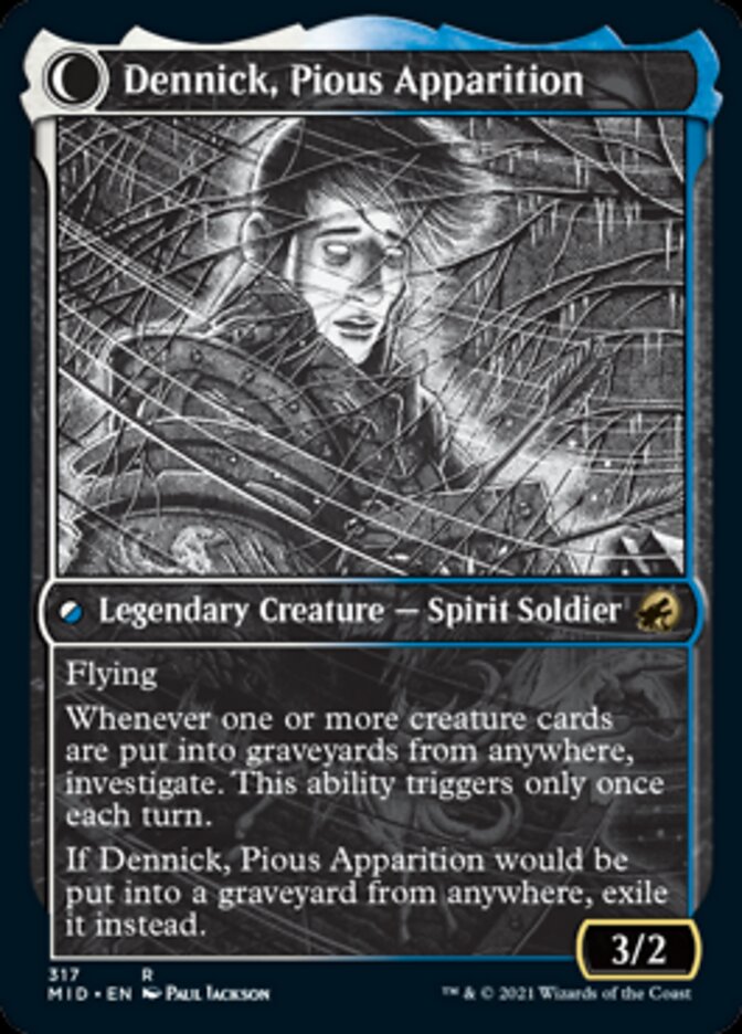Dennick, Pious Apprentice // Dennick, Pious Apparition (Showcase Eternal Night) [Innistrad: Midnight Hunt]-2