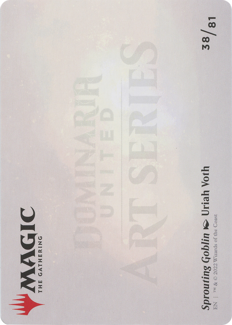 Sprouting Goblin // Sprouting Goblin (ADMU-038) - Dominaria United Art Series (Borderless) Foil-2