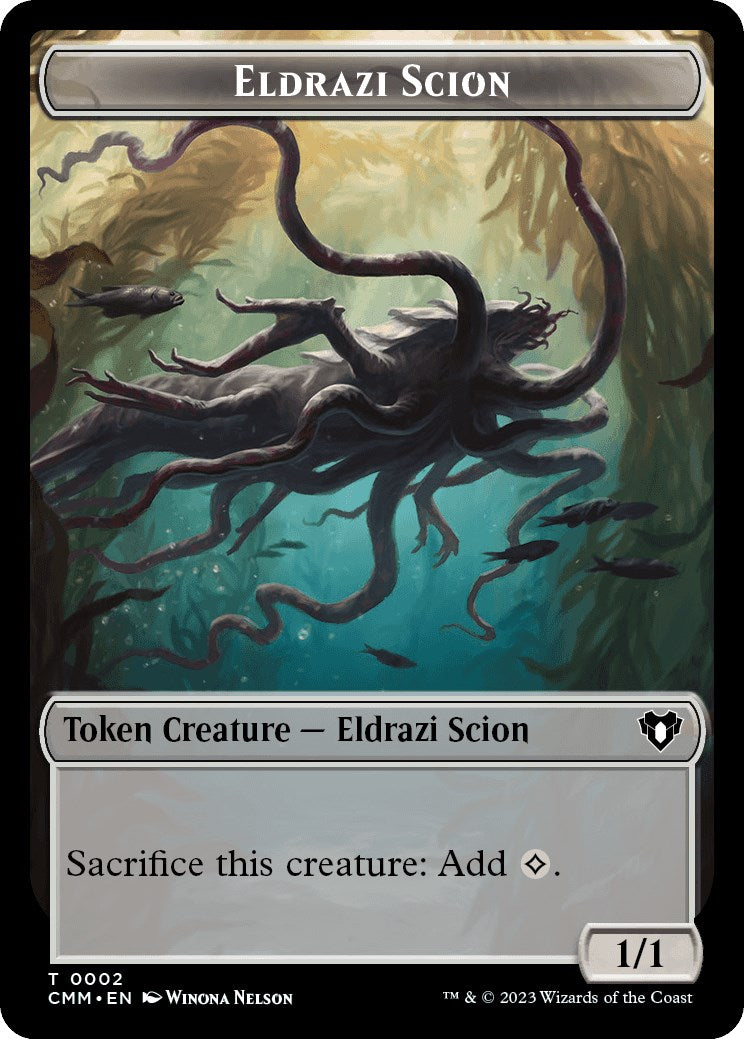 Eldrazi Scion // Phyrexian Beast Double-Sided Token [Commander Masters Tokens]-1