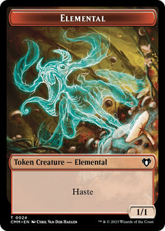Elemental (0024) // Spider Double-Sided Token [Commander Masters Tokens]-1