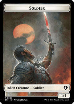 Soldier // Dragon (0020) Double-Sided Token [Commander Masters Tokens]-1
