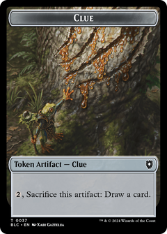 Clue (TBLC-037) - Bloomburrow Commander Tokens-1