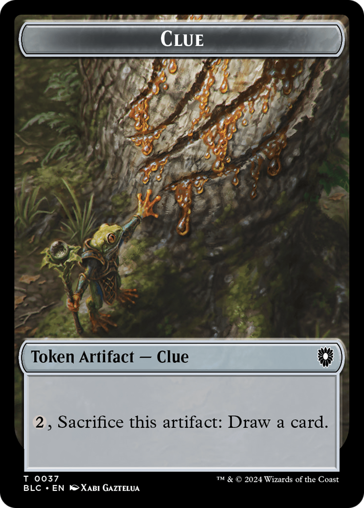 Clue (TBLC-037) - Bloomburrow Commander Tokens-1