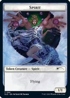 Spirit // Ajani's Pridemate Double-Sided Token [Secret Lair: Angels Tokens]-1