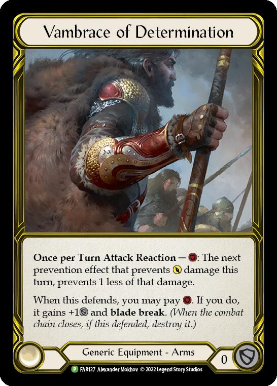 Vambrace of Determination (Golden) [FAB127] (Promo)  Cold Foil-1