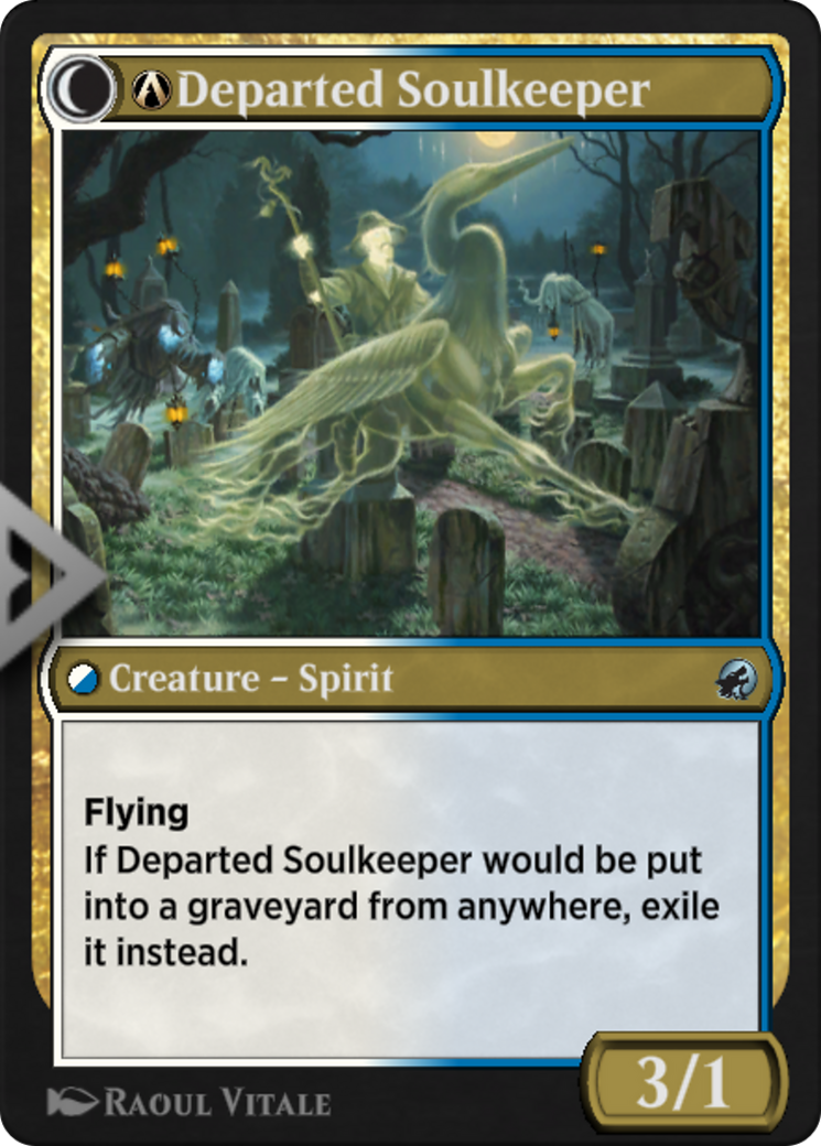 A-Devoted Grafkeeper // A-Departed Soulkeeper (MID-A-218) - Innistrad: Midnight Hunt: (Double Faced Transform)-2