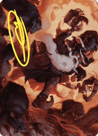Tattered Ratter Art Card (Gold-Stamped Signature) (ASWOE-020) - Art Series: Wilds of Eldraine-1