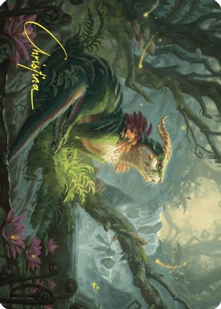 Elusive Otter Art Card (Gold-Stamped Signature) (ASWOE-037) - Art Series: Wilds of Eldraine-1