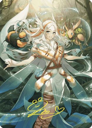 Greater Auramancy Anime Art Card (Gold-Stamped Signature) (ASWOE-076) - Art Series: Wilds of Eldraine-1