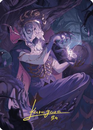 Necropotence Art Card (Gold-Stamped Signature) (ASWOE-080) - Art Series: Wilds of Eldraine-1