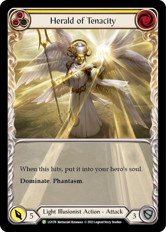 Herald of Tenacity (Yellow) [LGS174] (Promo)  Rainbow Foil-1