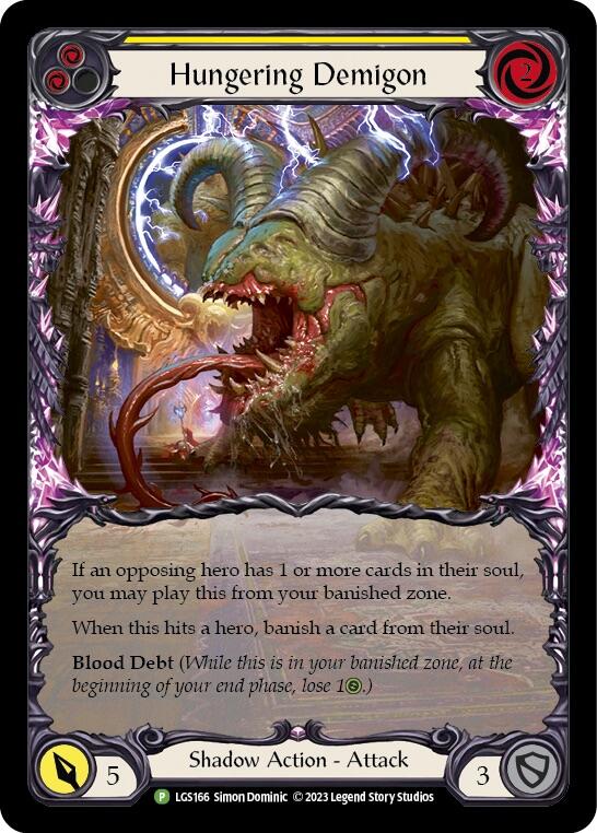Hungering Demigon (Yellow) [LGS166] (Promo)  Rainbow Foil-1