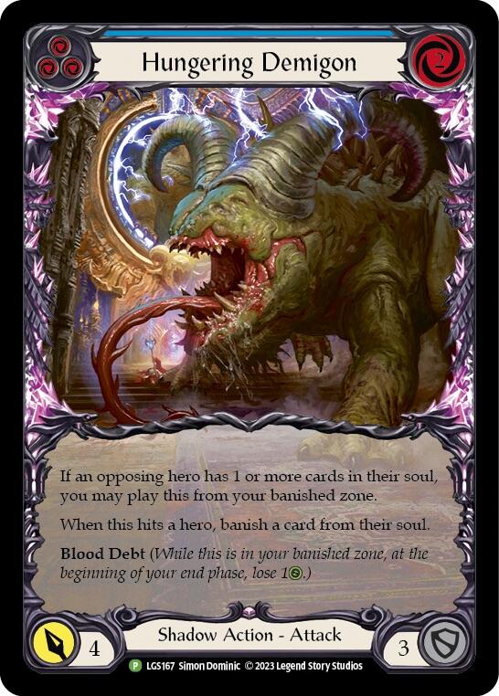 Hungering Demigon (Blue) [LGS167] (Promo)  Rainbow Foil-1