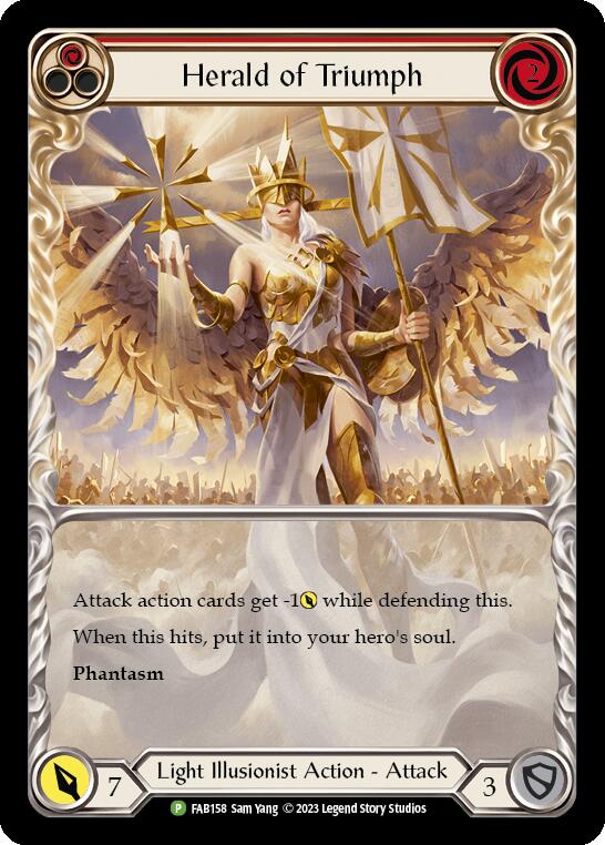 Herald of Triumph (Red) [FAB158] (Promo)  Rainbow Foil-1