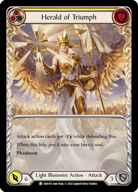 Herald of Triumph (Yellow) [FAB159] (Promo)  Rainbow Foil-1