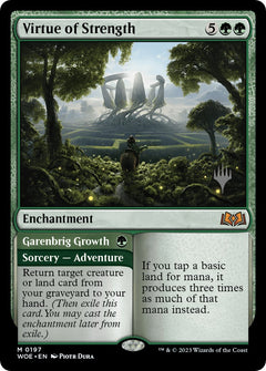 Virtue of Strength // Garenbrig Growth (Promo Pack) [Wilds of Eldraine Promos]-1