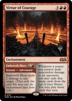 Virtue of Courage //Embereth Blaze (Promo Pack) [Wilds of Eldraine Promos]-1
