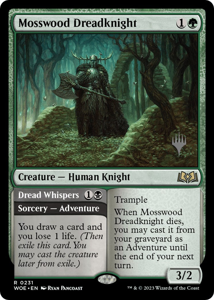 Mosswood Dreadknight // Dread Whispers (Promo Pack) [Wilds of Eldraine Promos]-1