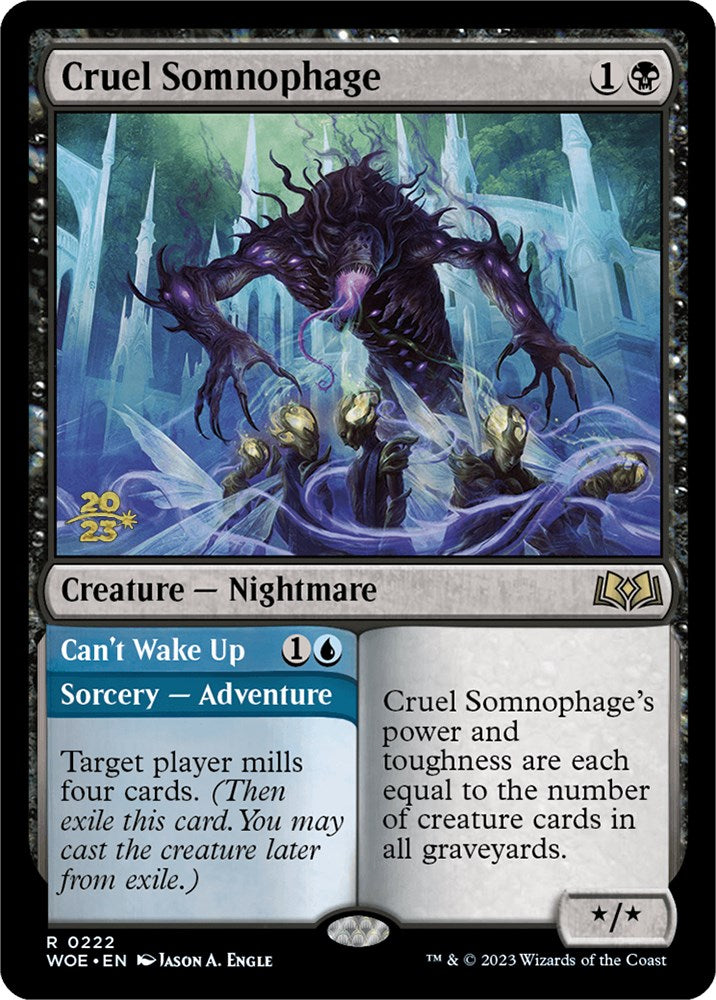 Cruel Somnophage // Can't Wake Up (Promo Pack) [Wilds of Eldraine Promos]-2