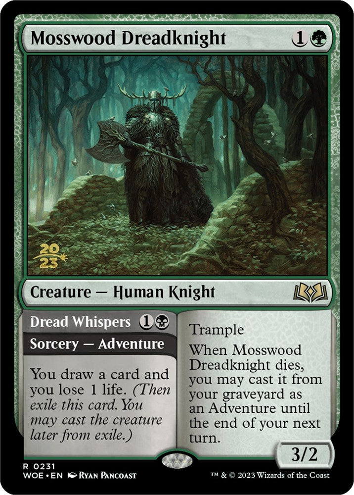 Mosswood Dreadknight // Dread Whispers (Promo Pack) [Wilds of Eldraine Promos]-2