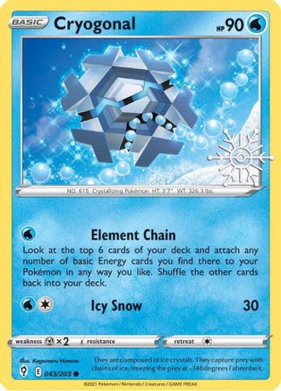 Cryogonal (043/203) (Holiday Calendar) [Sword & Shield: Evolving Skies]-1
