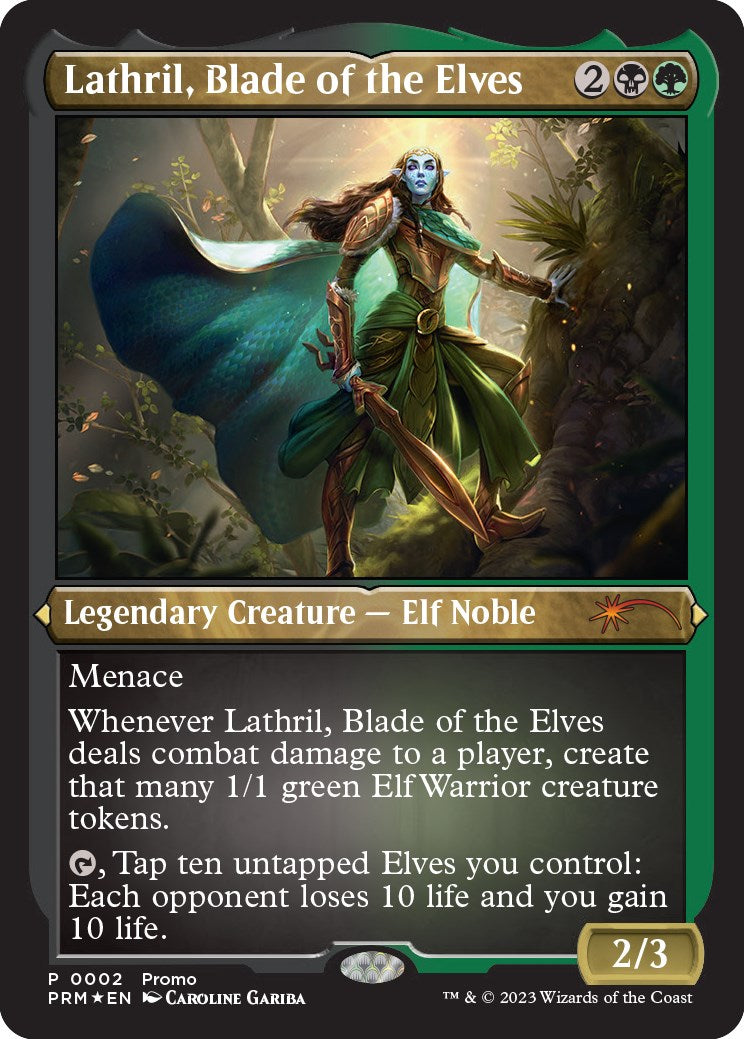 Lathril, Blade of the Elves (Foil Etched) [Media Promos]-1