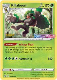 Rillaboom (SWSH006) (Staff Prerelease Promo) [Sword & Shield: Black Star Promos]-1