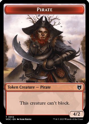 Pirate // Human Double-Sided Token (WOC-12 // 2) - Commander: Wilds of Eldraine-1