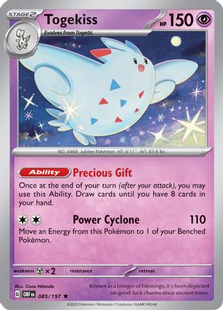 Togekiss (085/197) (Theme Deck Exclusive) [Scarlet & Violet: Obsidian Flames]-1