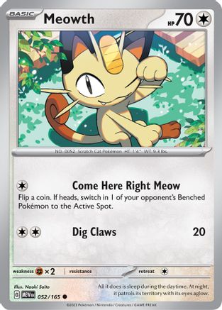 Meowth (052/165) [Scarlet & Violet 151]-1