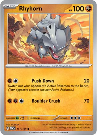 Rhyhorn (111/165) [Scarlet & Violet 151]-1