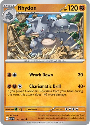 Rhydon (112/165) [Scarlet & Violet 151]-1
